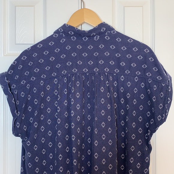 Old Navy Button Down Shirt Dress Full Shirttail Hem Women’s Large B2309 - Picture 5 of 9